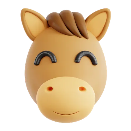 Cavalo calmo  3D Icon