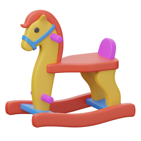 Cavalo de pau  3D Icon