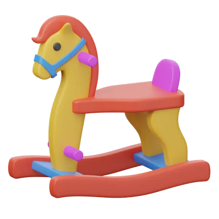 Cavalo de pau  3D Icon