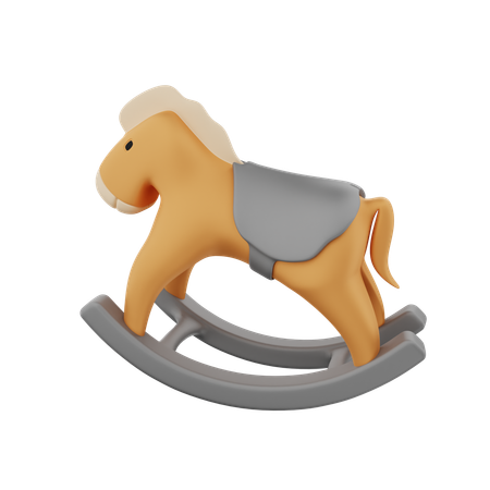 Cavalo de pau  3D Icon