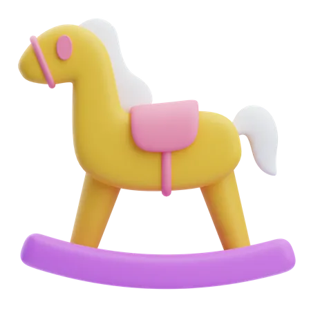 Cavalo de pau  3D Icon