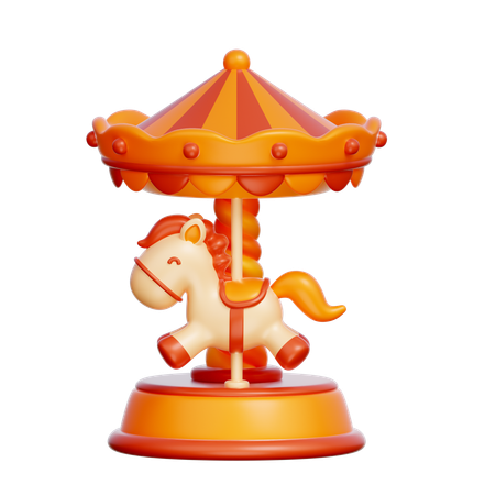 Cavalo de carrossel  3D Icon