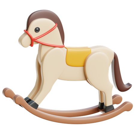 Cavalo de pau  3D Icon