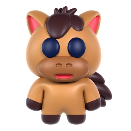 Cavalo fofo  3D Icon