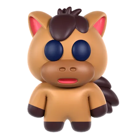 Cavalo fofo  3D Icon
