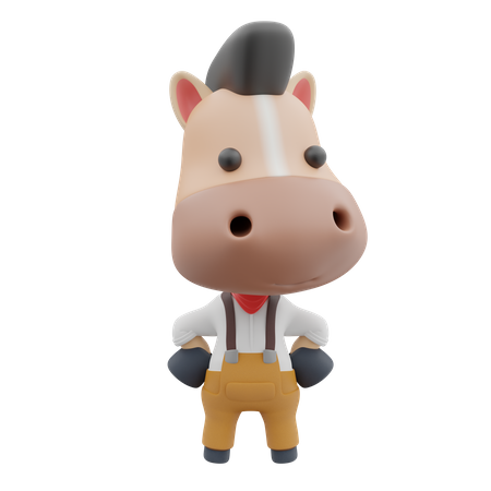 Cavalo fofo  3D Illustration