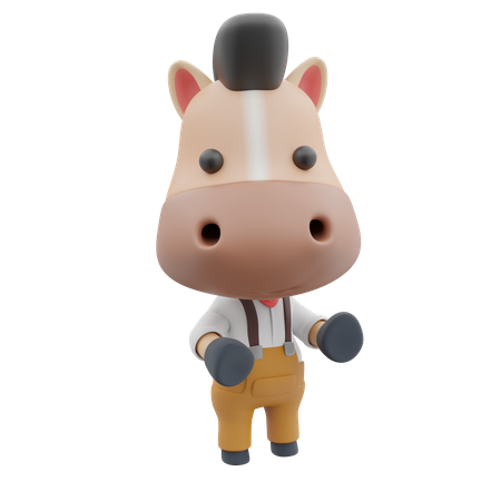 Cavalo fofo  3D Illustration