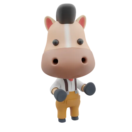 Cavalo fofo  3D Illustration