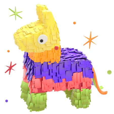 Cavalo pinhata  3D Illustration