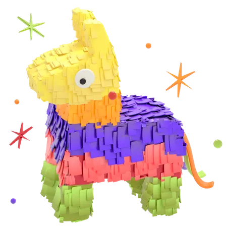 Cavalo pinhata  3D Illustration