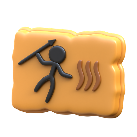 Cave Painting  3D Icon