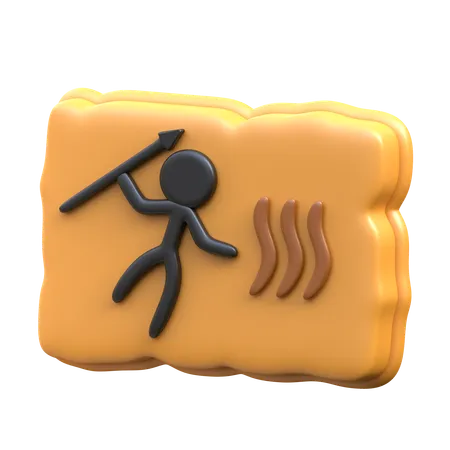 Cave Painting  3D Icon