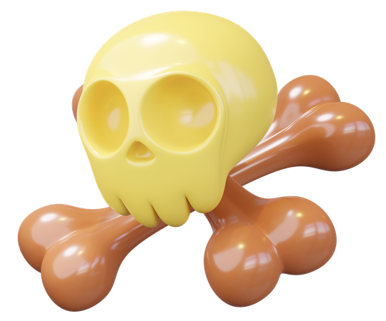 Crânio e ossos  3D Icon