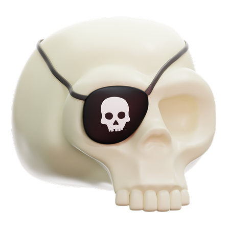 Caveira pirata  3D Icon