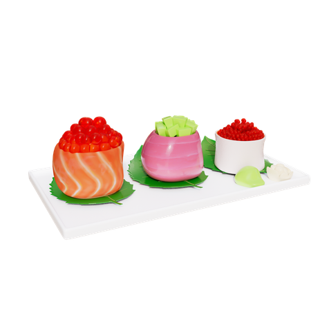 Caviar de salmón  3D Icon