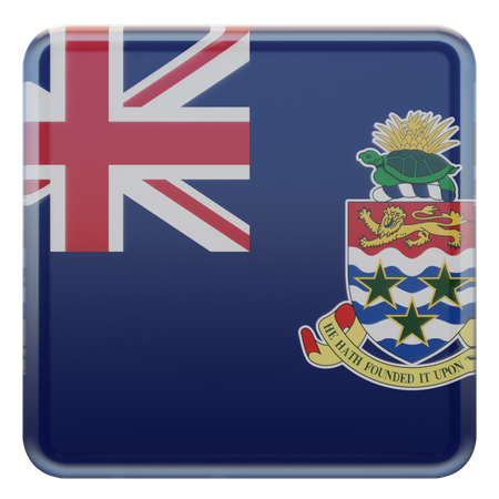 Quadratische Flagge der Cayman-Inseln  3D Icon