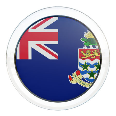 Cayman-Inseln Runde Flagge  3D Icon