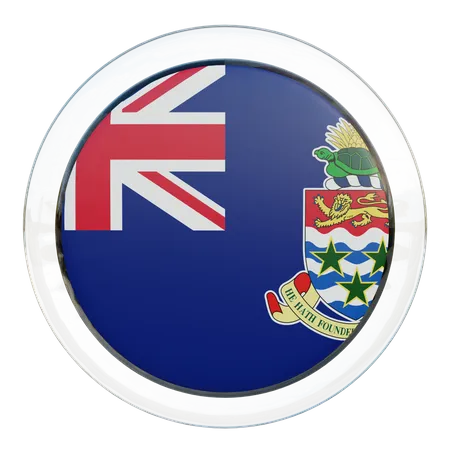 Cayman Islands Round Flag  3D Icon