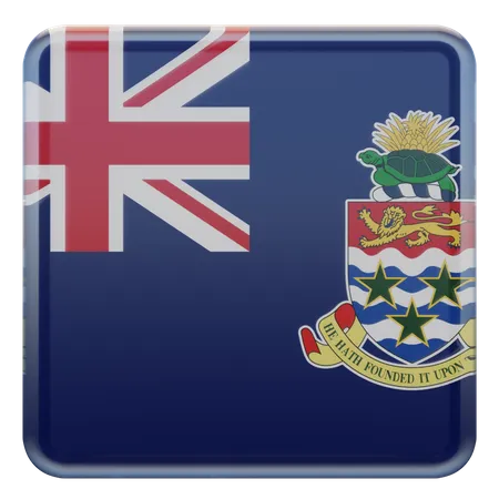 Cayman Islands Square Flag  3D Icon
