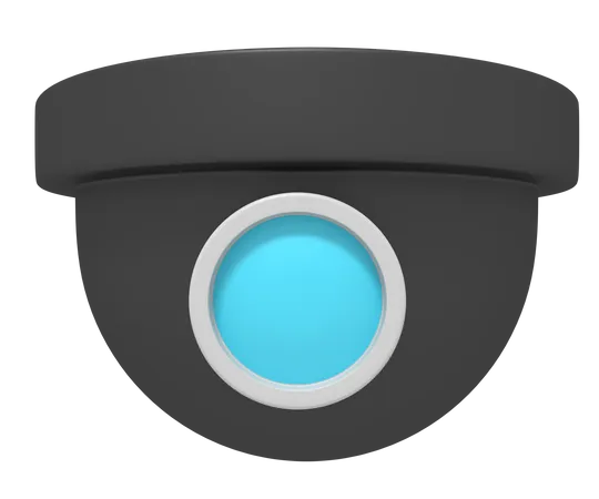 CCTV Security Ball Circle 3D Icon