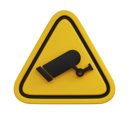 CCTV monitored warning  3D Icon