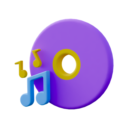 CD Music  3D Icon