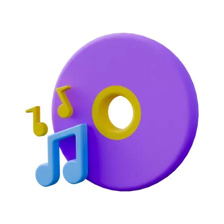 CD Music  3D Icon