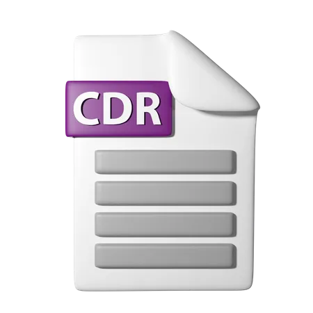 3 D Icon Illustration Of Cdr File Icon 3D Icon