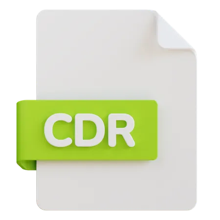 3 D Illustration Of Cdr File Extension 3D Icon