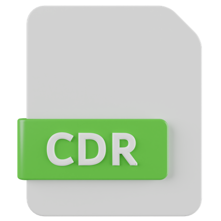 CDR File 3D Icon