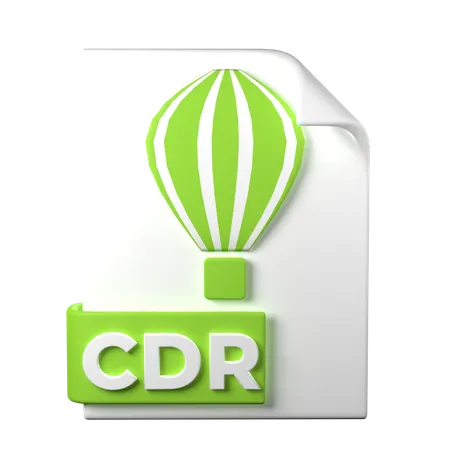 CDR File Type 3 D Rendering On Transparent Background Ui UX Icon Design Web And App Trend 3D Icon