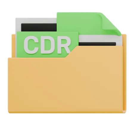 Cdr File Folder  3D Icon