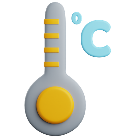 Celcius Thermometer 3D Icon