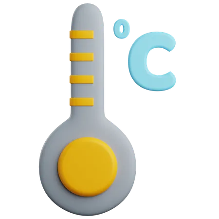 Celcius Thermometer 3D Icon