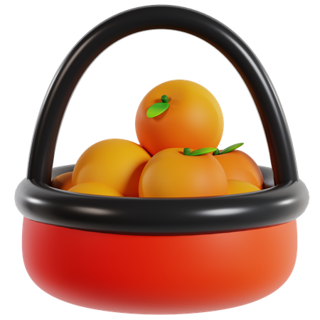 Celebração Chinesa da Cesta de Tangerinas  3D Icon