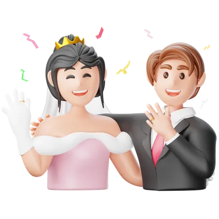 Celebração de casamento  3D Icon