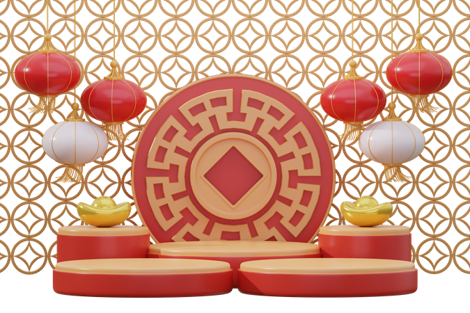 Celebração do Ano Novo Chinês  3D Icon