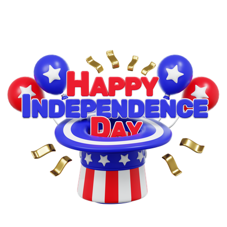 Comemoração do Dia da Independência dos Estados Unidos  3D Icon