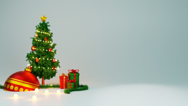 Celebração do dia de natal  3D Illustration