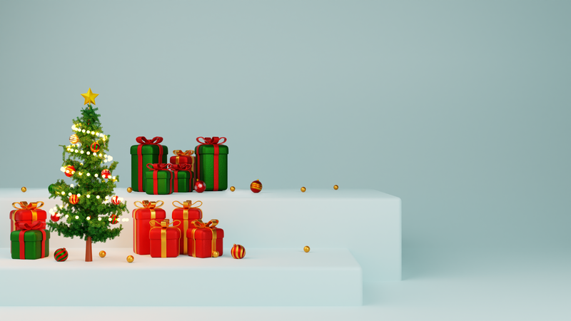 Celebração do dia de natal  3D Illustration