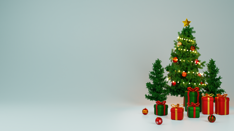 Celebração do dia de natal  3D Illustration