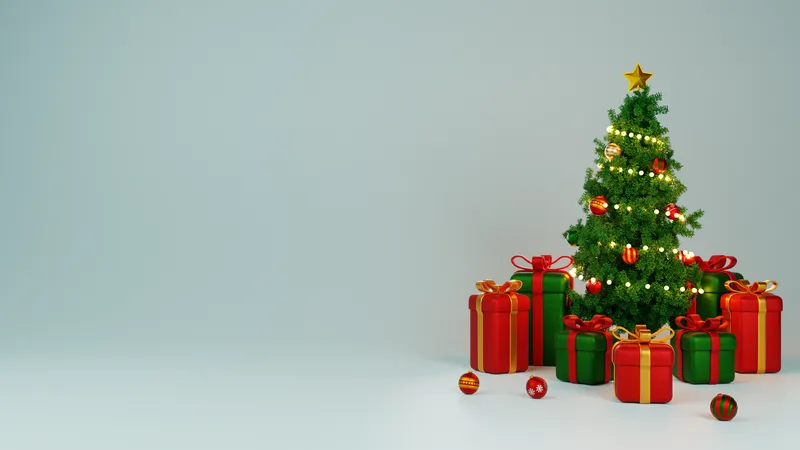 Celebração do dia de natal  3D Illustration