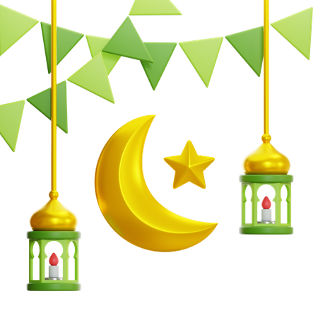 Celebração do Eid  3D Icon