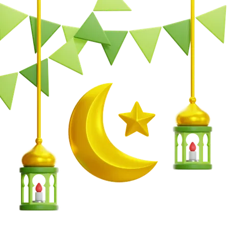 Celebração do Eid  3D Icon