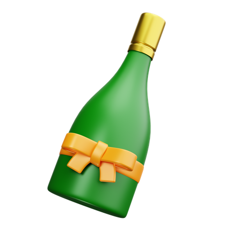 Vinho de celebração  3D Icon