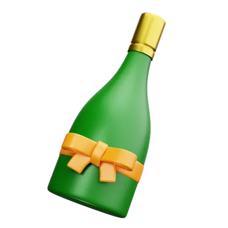 Vinho de celebração  3D Icon