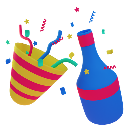 Confeti de celebración  3D Icon