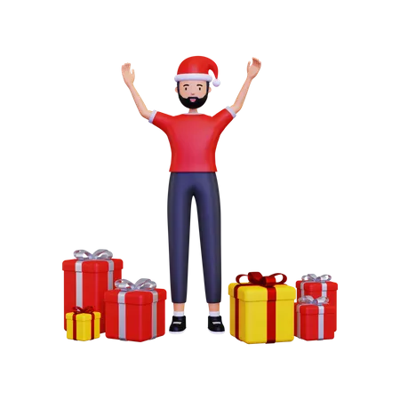 Celebración de Navidad  3D Illustration