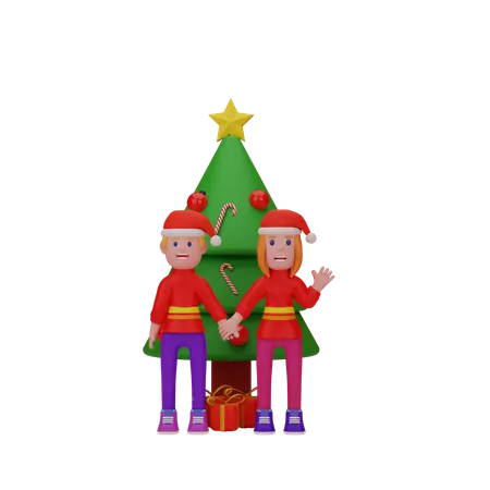 Celebración de Navidad  3D Illustration