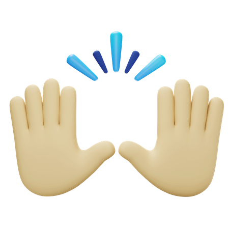 Celebrar el gesto de la mano  3D Icon
